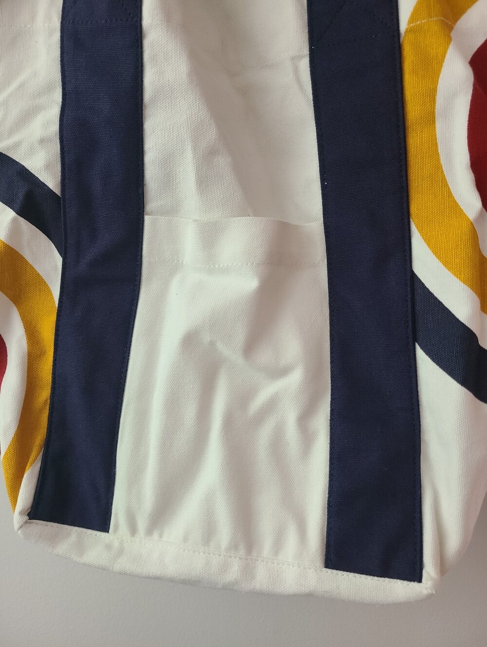 Hudson's Bay Company Stripes White Canvas Tote Bag - Picture 3 of 6